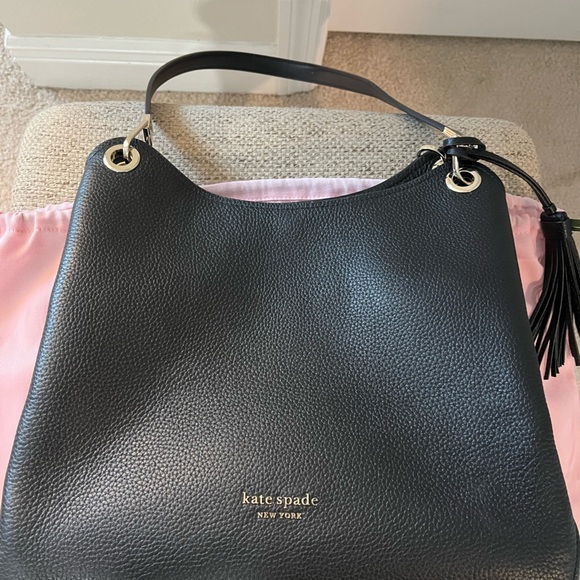 Kate Spade Loop Black Leather Shoulder Handbag - Picture 11 of 15